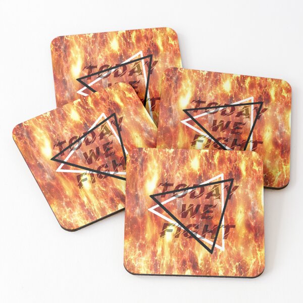 Item preview, Orange Flames and Triangles "Today We Fight" Fire Army designed and sold by Jolly-Yosei.