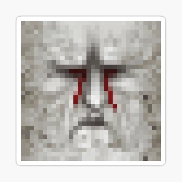 WesterosCraft Crying Face Weirwood Tree Emoji Pixel Art Icon Sticker