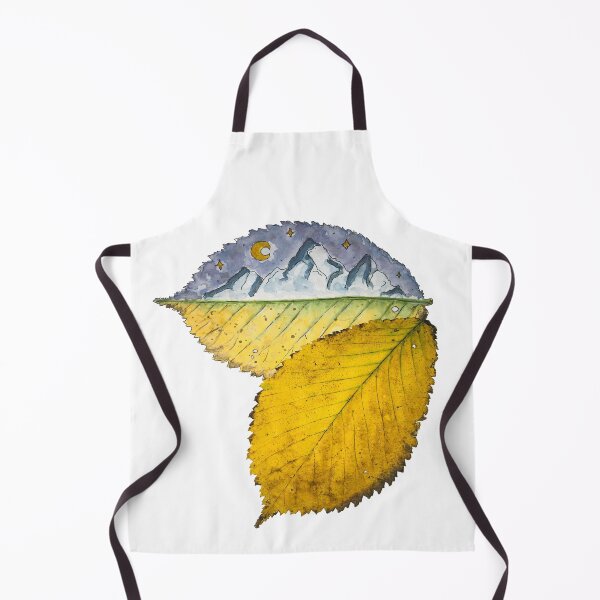 Item preview, Watercolor Mountains Autumn / Light / Watercolor Mountain Leaf / Autumn Leaves / Leaf / Fall / Mountains / Realistic / Night Sky / Stars / Sticker designed and sold by AnnaWander.