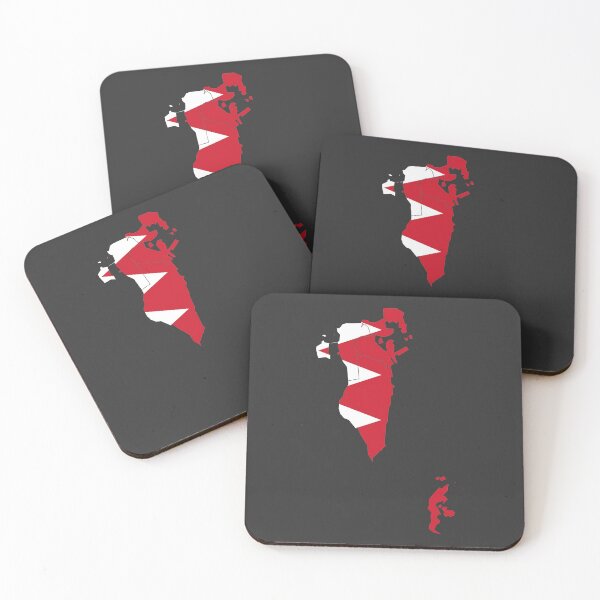 Item preview, Bahrain Flag Map with regions designed and sold by Alo.