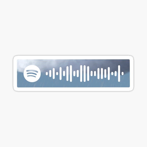 La rosa que está bajo la lluvia Código de Spotify Pegatina
