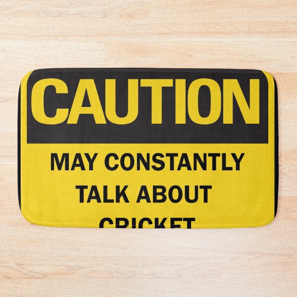 Item preview, Caution: Cricket fan funny warning sign  designed and sold by Deegital18.