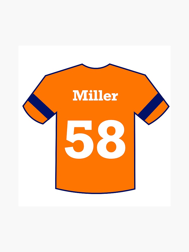 Von Miller Jersey Sticker Sticker for Sale by JerzeesCentral