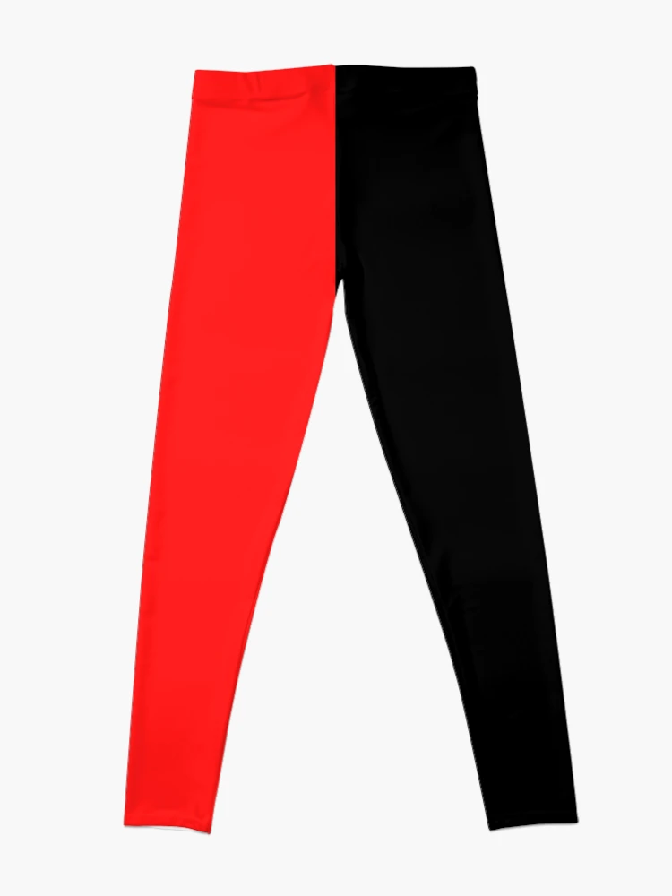 Half black half red Leggings for Sale by Gatugi Redbubble