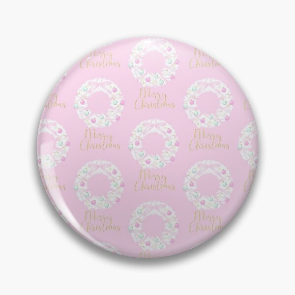 Item preview, Merry Christmas Wreath Pink Cute designed and sold by ILLYL Creatives.