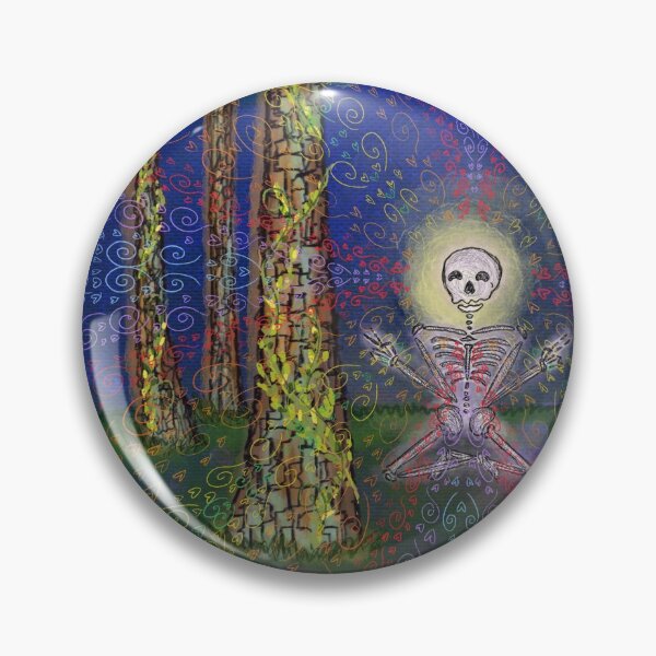 Item preview, Ground Yourself in Nature/Transformation Ram Dass Skeleton (Blue Mandala) designed and sold by soultinted.