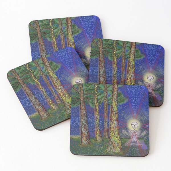 Item preview, Ground Yourself in Nature/Transformation Ram Dass Skeleton (Blue Mandala) designed and sold by soultinted.