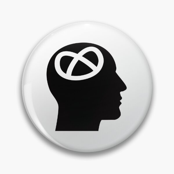 Item preview, Pretzel Logic Black Head White Pretzel Brain designed and sold by podartist.