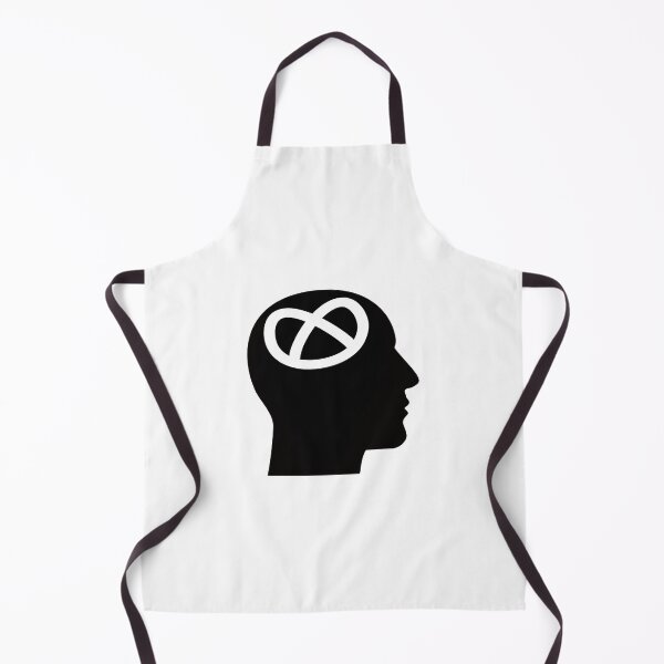 Item preview, Pretzel Logic Black Head White Pretzel Brain designed and sold by podartist.