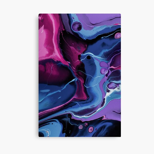 Vibrant pink blue abstract Canvas Print