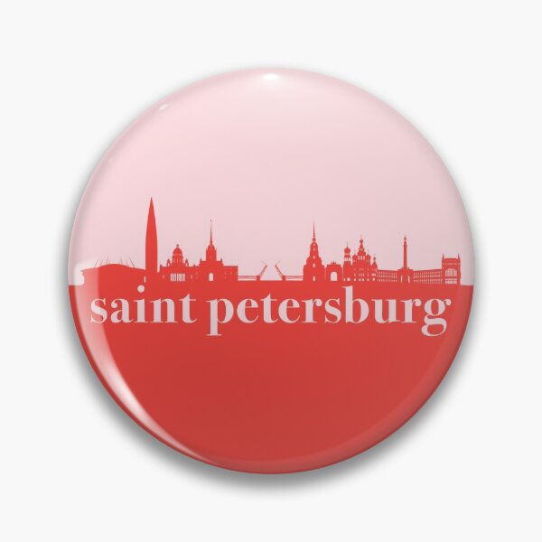 Item preview, minimalist saint petersburg skyline red and pink color block  designed and sold by neopop.