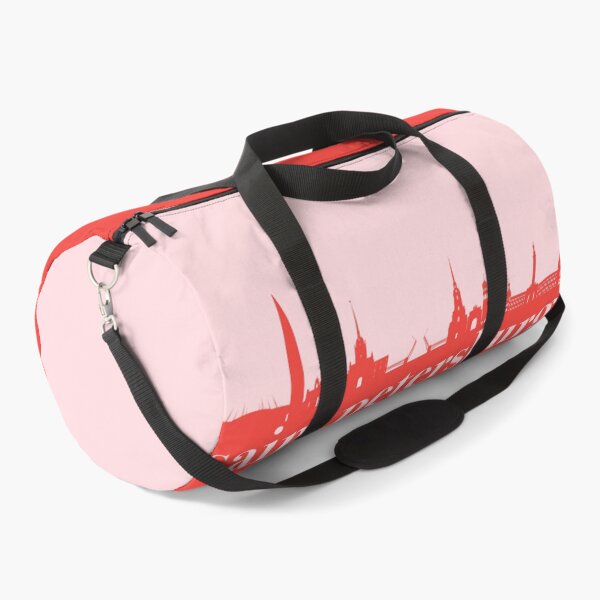 Item preview, minimalist saint petersburg skyline red and pink color block  designed and sold by neopop.