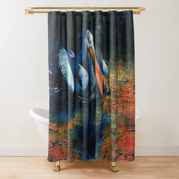 Pelican ripples Shower Curtain