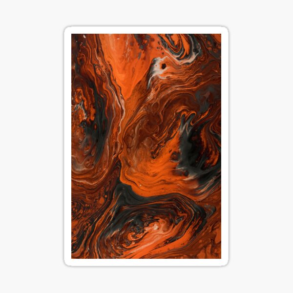 Lava currents abstract project Sticker