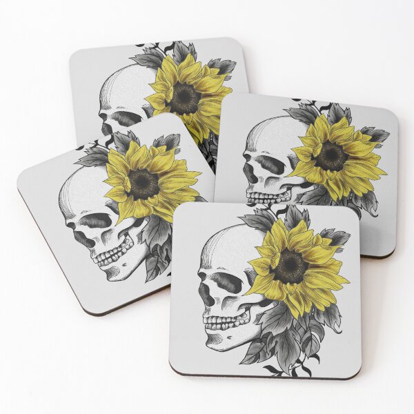 Item preview, Skull with Sunflower designed and sold by Ukelogan.