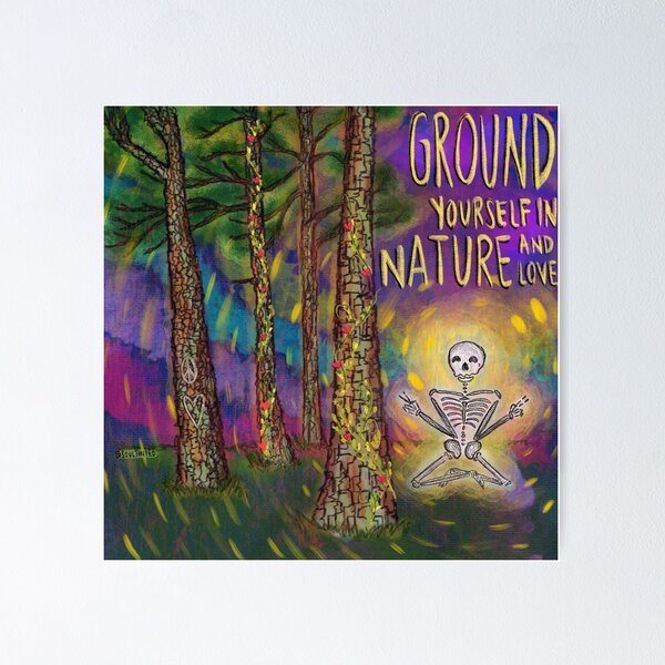 Item preview, Ground Yourself in Nature/Transformation Ram Dass Skeleton (Purple) designed and sold by soultinted.