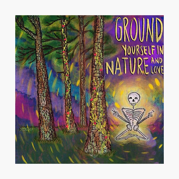 Item preview, Ground Yourself in Nature/Transformation Ram Dass Skeleton (Purple) designed and sold by soultinted.