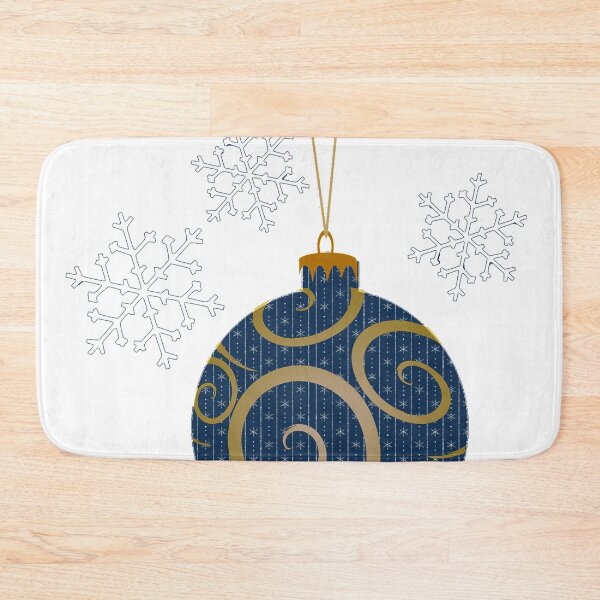 Item preview, Elegant Blue and Gold Christmas Ornament with Snowflakes designed and sold by ittybittyowl.