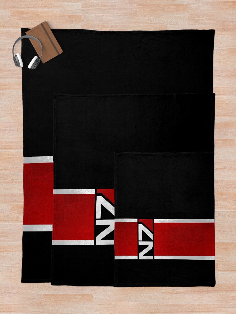 Alternate view of Mass Effect Vertical N7 Throw Blanket