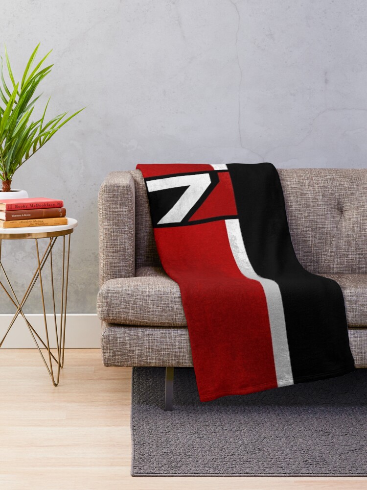 Alternate view of Mass Effect Vertical N7 Throw Blanket