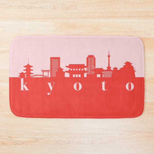 Item preview, minimalist kyoto skyline red and pink color block  designed and sold by neopop.