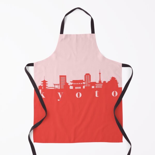 Item preview, minimalist kyoto skyline red and pink color block designed and sold by neopop.