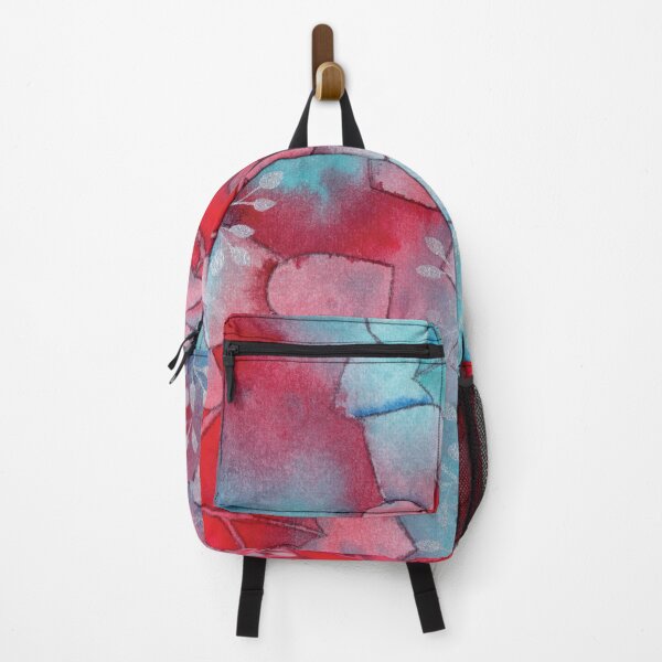 Item preview, Vibrant Red and Blue Leaves in Watercolor designed and sold by Kelly Roy.
