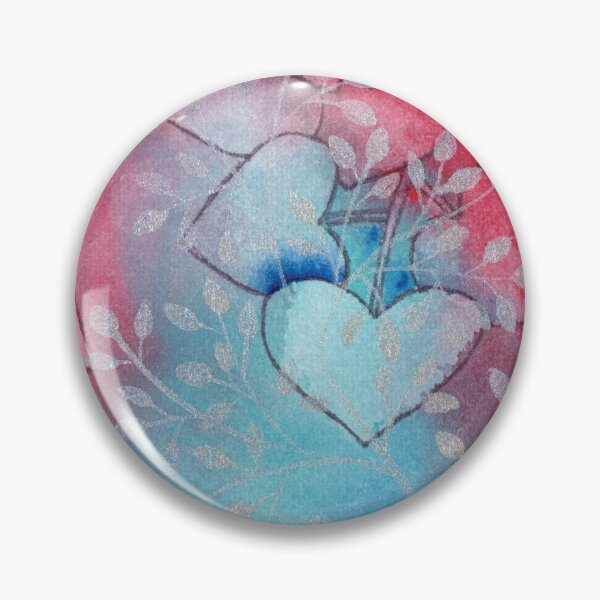 Item preview, Vibrant Red and Blue Leaves in Watercolor designed and sold by Kelly Roy.