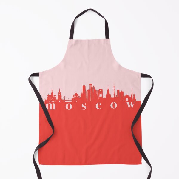 Item preview, minimalist moscow skyline red and pink color block designed and sold by neopop.