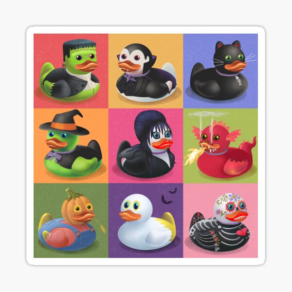 Halloween Rubber Ducks Sticker