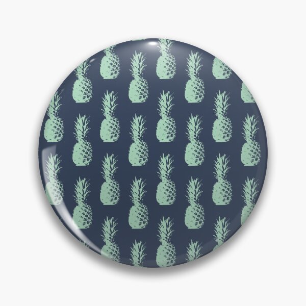 Item preview, Pineapple Pattern - Dark Blue & Light Green #581 designed and sold by Natural Collective.