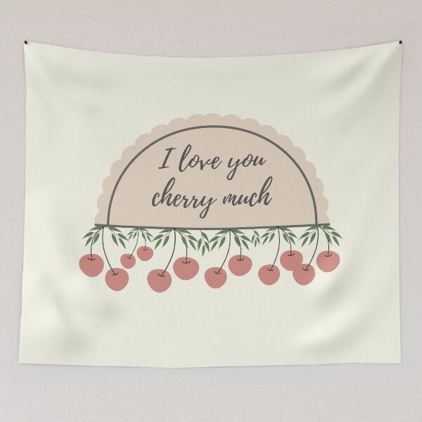 Item preview, I Love You Cherry Much Cute Adorable Pink Design designed and sold by zedonee.