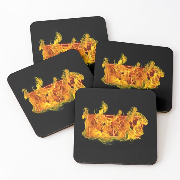 Kiss Band Fire Logo Coasters (Set of 4)