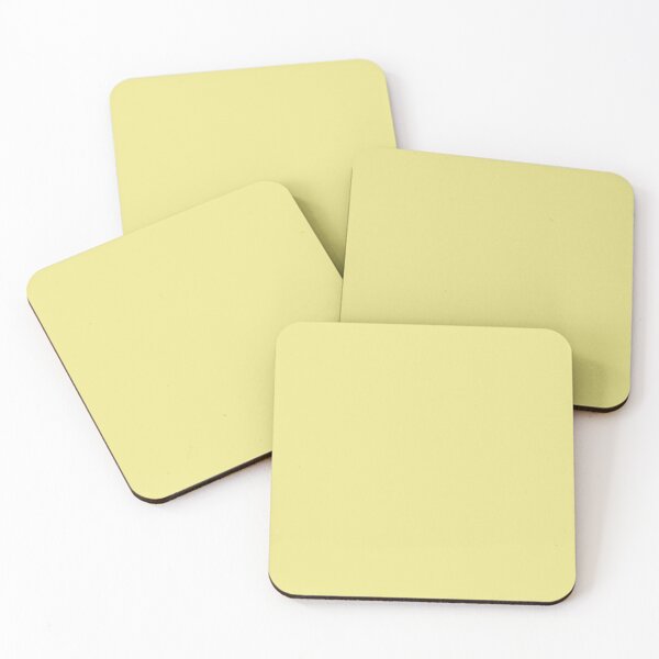Yellow Iris 11-0622 TCX | Pantone | Color Trends | London | Spring Summer 2020 | Solid Color | Fashion Colors | Coasters (Set of 4)