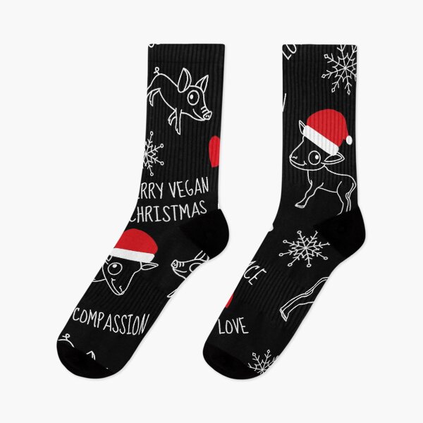 Item preview, Merry Vegan Christmas | Baby Piglet Lamb Santa Hat Snowflakes Star Heart | Seamless Pattern designed and sold by EarlessPierre.