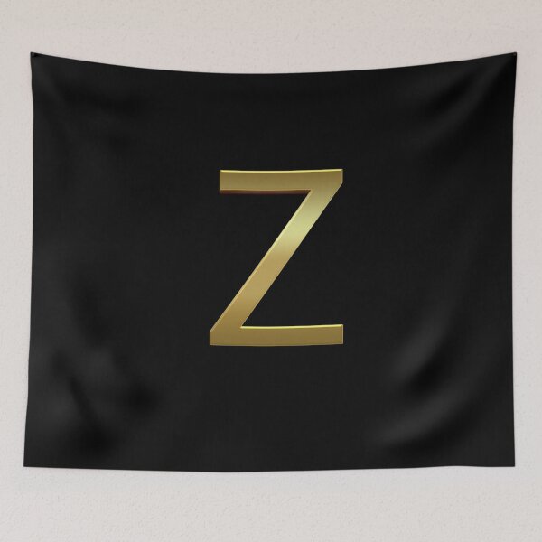 Item preview, Gold On Black Monogram Letter Z | Gold Alphabet designed and sold by SerendipityNow.