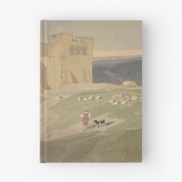 Item preview, Man walking a dog next to old castle designed and sold by jameschaos.