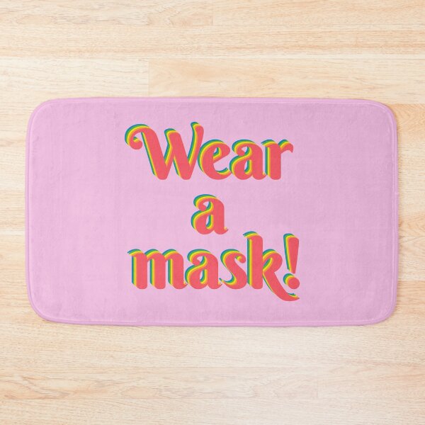 Item preview, Wear a mask or go to jail - neon pastel rainbow color designed and sold by greatnorris.