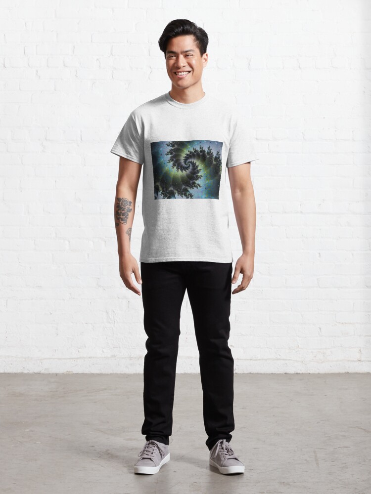Alternate view of Blue Spiral Galaxy Classic T-Shirt
