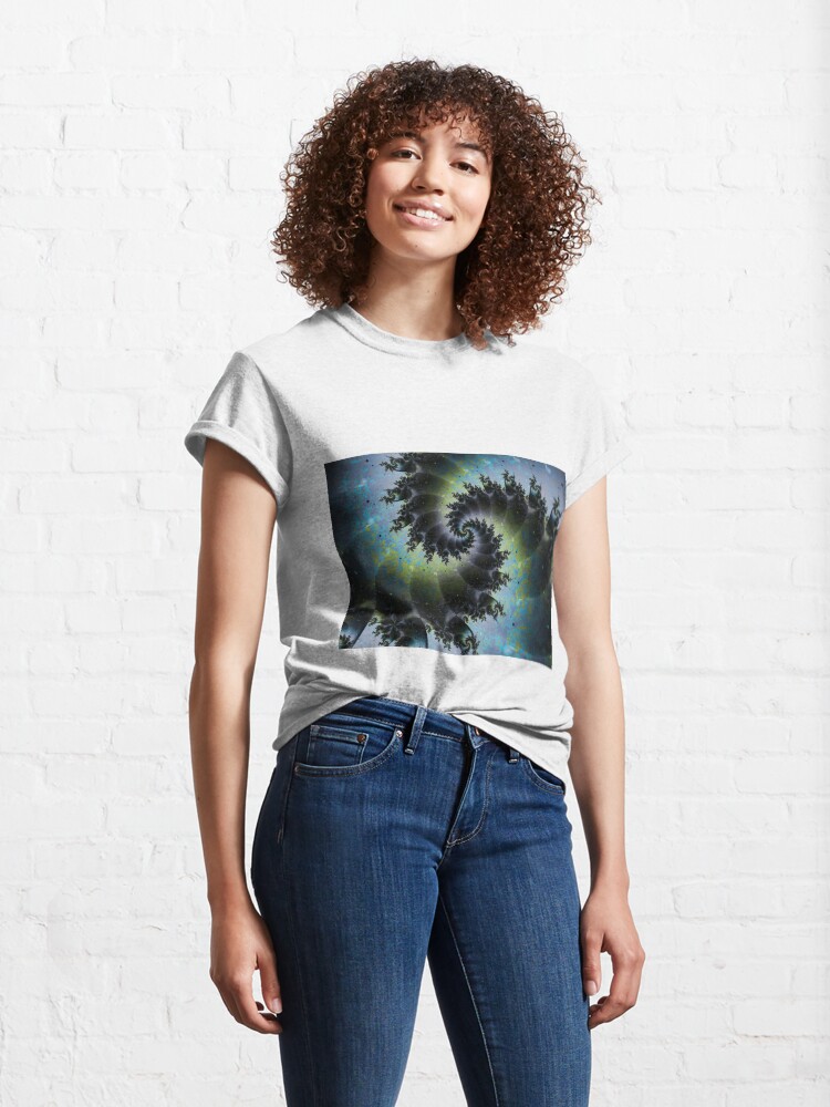 Alternate view of Blue Spiral Galaxy Classic T-Shirt