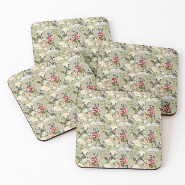 Item preview, Unicorn Rose Garden - Vintage Floral Collage Pattern designed and sold by elevens.