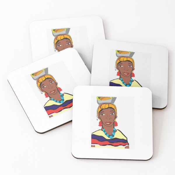 Item preview, AFRO- COLOMBIAN FRUIT BASKET LADY designed and sold by littlefloarts.