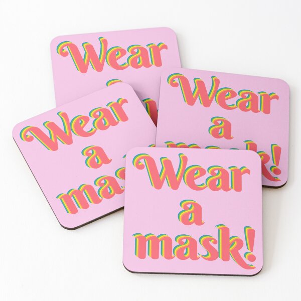 Item preview, Wear a mask or go to jail - neon pastel rainbow color designed and sold by greatnorris.