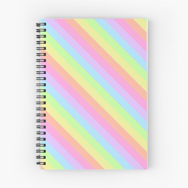 Item preview, Pastel Retro Rainbow Diagonal Stripes designed and sold by wordznart.