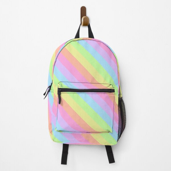 Item preview, Pastel Retro Rainbow Diagonal Stripes designed and sold by wordznart.