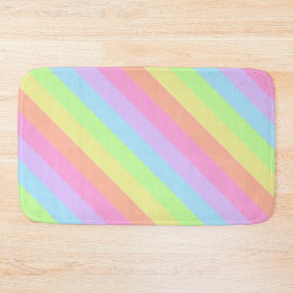 Item preview, Pastel Retro Rainbow Diagonal Stripes designed and sold by wordznart.