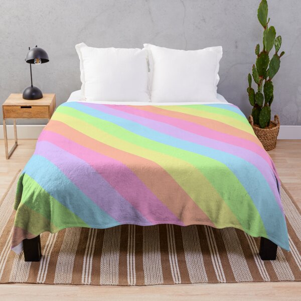 Item preview, Pastel Retro Rainbow Diagonal Stripes designed and sold by wordznart.