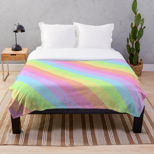 Item preview, Pastel Retro Rainbow Diagonal Stripes designed and sold by wordznart.