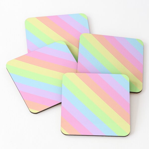 Item preview,  Pastel Retro Rainbow Diagonal Stripes 2 designed and sold by wordznart.