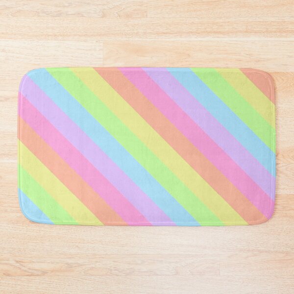 Item preview,  Pastel Retro Rainbow Diagonal Stripes 2 designed and sold by wordznart.